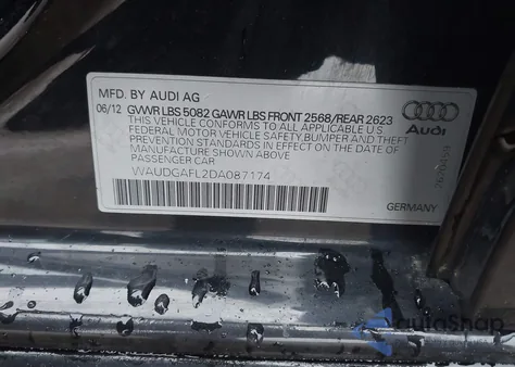 2013 Audi S4 3.0T Premium Plus из США, поврежденный, VIN WAUDGAFL2DA087174